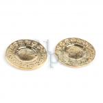 Puppenhaus Teller, Goldenes Geschirr Miniaturen, 1:12 Geschirr aus Metall