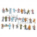 1:87 scale figures, HO figures people, plastic figures, 1:87 scaled accessories