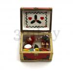miniature Christmas- and dollhouse trunk