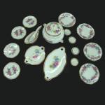 miniature ceramic pots, miniature porcelain plates
