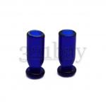 miniature drinking glasses in blue glass color