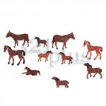model horses, N scale horses, N scale farm animals, horse animal miniatures, 1:160 scale