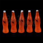 miniature dollhouse bottles, red glass bottles, dollhouse beverages, drinking bottle minia