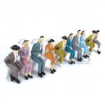 Modellbau Figuren 1:24, Modellfiguren 1:25, sitzende Modellbahnfiguren, Spur G Menschen