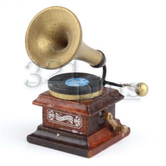 Mini Gramophone | 1:12 Puppenhaus Deko 