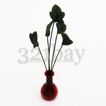 Polymer clay flower bouquet leaf 