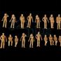 1:50 scale people, 1/50 figure, unpainted plastic figures, 37mm high figures