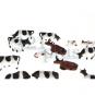 model train scenery supplies, 1/87 scaled miniature figures, mini cows for model trains
