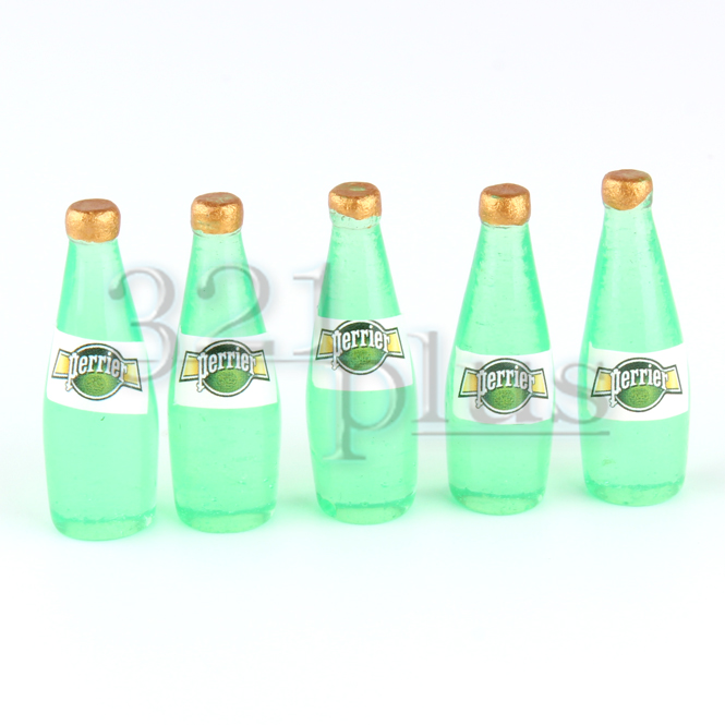 Mini Garden Resin Set mit 10 Wasserflaschen für Puppenhaus 