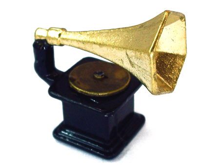 Miniatur Nostalgischem Grammophon Modell Puppenhaus Puppenstube Zubehör 