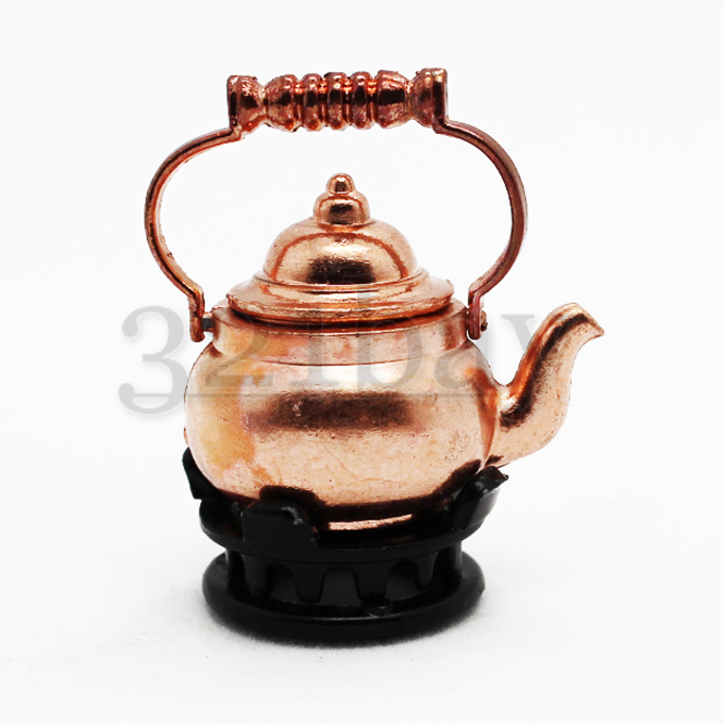 Dollhouse Miniature Copper Kettle 