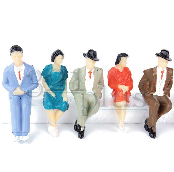 Details about   50Pieces Model Train Seated People Passenger Seated Figures Plastic Scale 1:32 